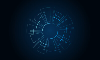 Sci fi futuristic user interface, HUD, Technology abstract background , Vector illustration.	
