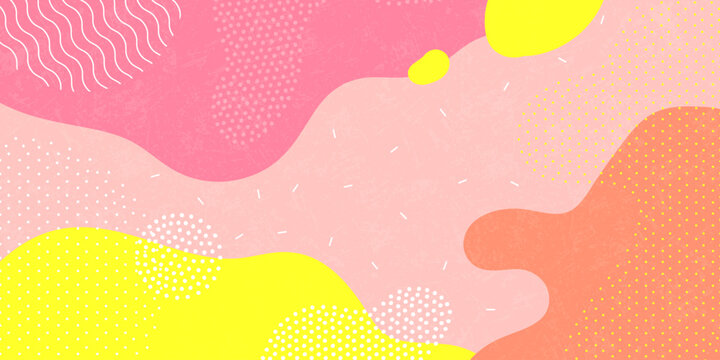 Fototapeta Doodle background pattern, abstract colored shapes. Modern minimalism trendy pattern background. Vector background.