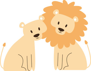 Obraz na płótnie Canvas Lions Couple Animal
