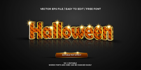 luxury editable text effect halloween 3D Text style