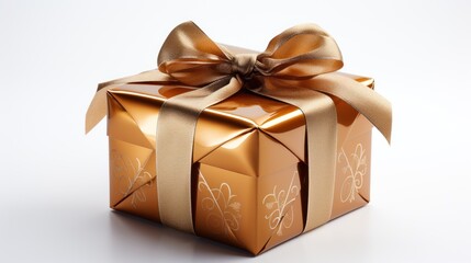 Obraz premium golden gift box, ai generative