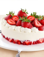cake topping with strawberries