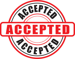 Accepted Stamp Seal Impression Graphics