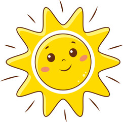 Cute Sun Cartoon Illustration
