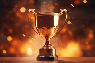 Champion golden trophy. Generative AI