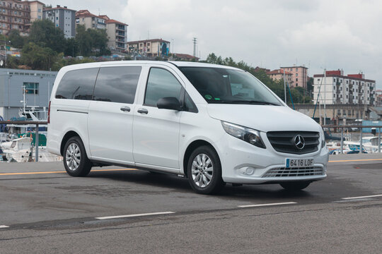 PASAIA, SPAIN-JUNE 12, 2023: Mercedes-Benz Vito Tourer, third generation (W447)