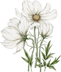 bouquet of cosmos flowers