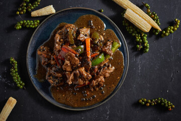 Stir Fried Pork with Black Pepper