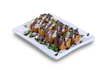 japanese food on white background