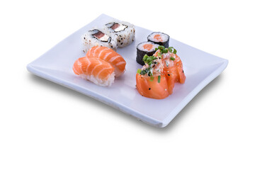 japanese food on white background