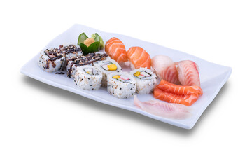 japanese food on white background