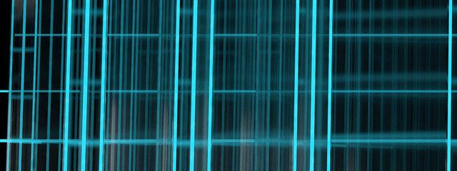Cyberpunk Neon Light Emitted light is the refraction of many glasses Blue Abstract, Elegant and Modern 3D Rendering image