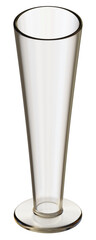 3d illustration of a transparent pilsner glass isolated.
