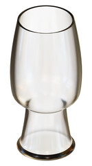 3d illustration of a transparent IPA glass isolated.