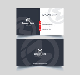 Modern creative and clean business card template. Flat design vector illustration. Stationery design.