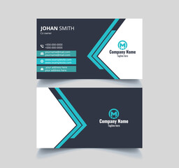 Modern creative and clean business card template. Flat design vector illustration. Stationery design.