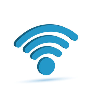 Three-dimensional Wi-Fi icon. 3d icons for websites, applications and creative ideas