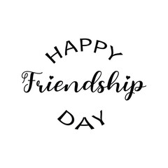 Happy Friendship Day Typography Design