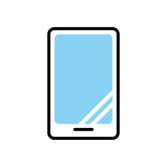 スマートフォン・スマホ／シンプルな文房具のベクターアイコン