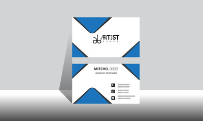 Business card design template, Clean professional business card template, visiting card.