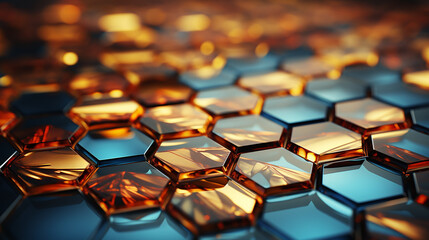 Obraz premium abstract background with honeycomb. Generative Ai