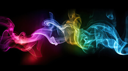Colorful smoke background with copy space