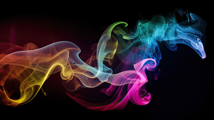 Obraz premium Beautiful and colorful smoke background