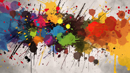 Colorful spatter background with copy space