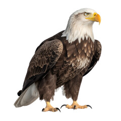 american bald eagle isolated on transparent background cutout