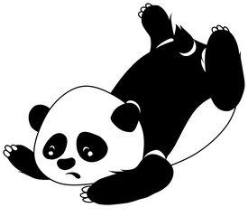vector cute panda sticker