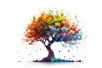 Colorful fantasy tree