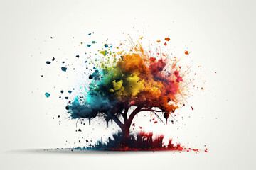 Colorful fantasy tree