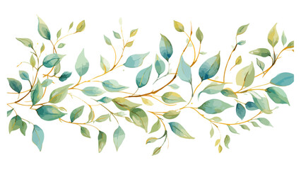 Watercolor floral pattern Watercolor floral set - green leaf branches collection, for wedding stationary, greetings, wallpapers, fashion, background. Eucalyptus, olive, green leaves.