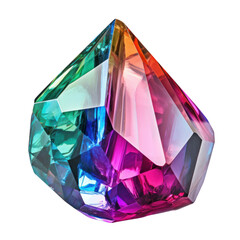 set of gems isolated on transparent background cutout