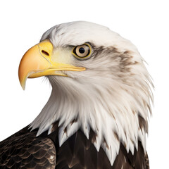Obraz premium a american bald eagle isolated on transparent background cutout