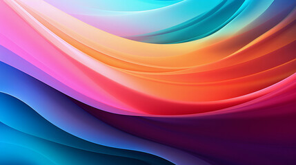 Fototapeta premium Rainbow Colorful Stripes. Colored waves background. Generative Ai
