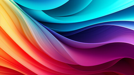 Rainbow Colorful Stripes. Colored waves background. Generative Ai