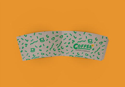 3d Coffee Cup Sleeve Mockup