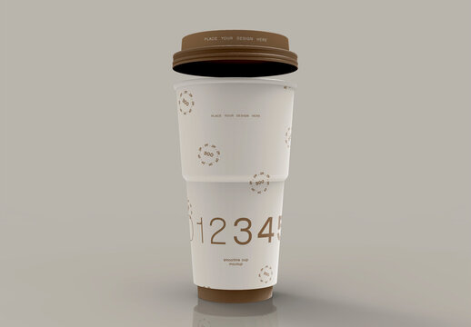 3d Large Take Away Coffee Cup Mockup