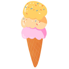 ice cream cone and topping 