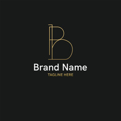 Modern elegant Creative and unique PB BP logo design