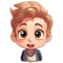 Obraz premium cute boy Vector, illustration, Generative AI