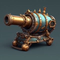 3D illustration of cannon shape