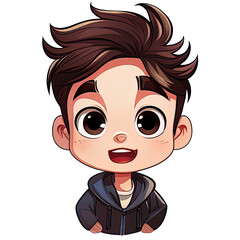 Obraz premium cute boy Vector, illustration, Generative AI