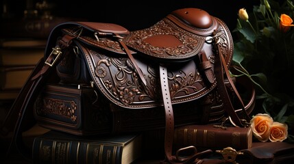  horse saddle, ai generative