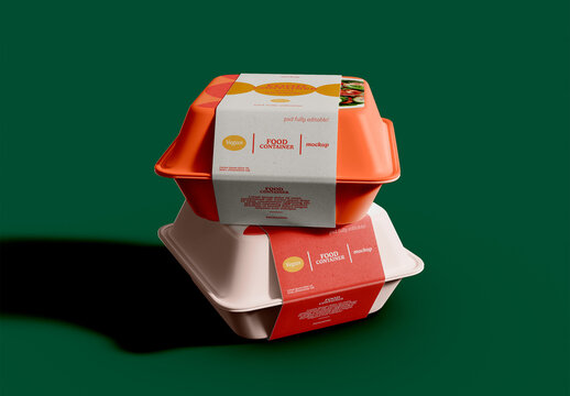 Plastic Food Container Mockup 