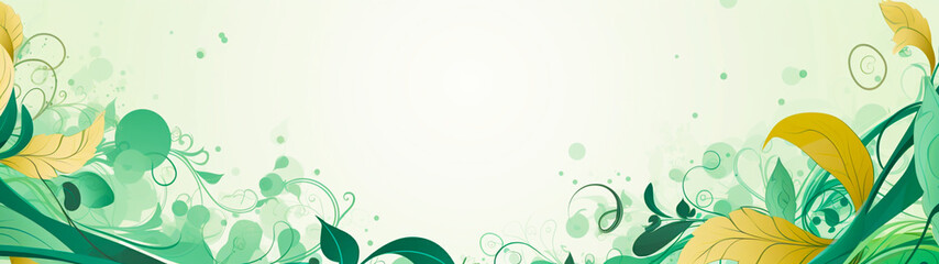 Banner with natural organic watercolor background. Generative AI