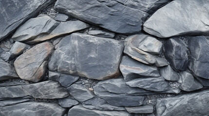Close-Up of natural stone texture background, Rough grey stonework backdrop. Generative ai.