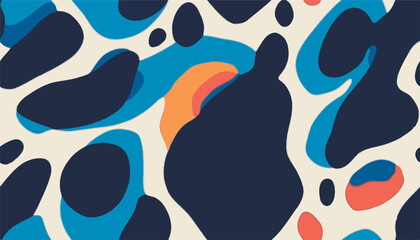 Modern abstract liquid circles pattern. Trendy vector template for design.