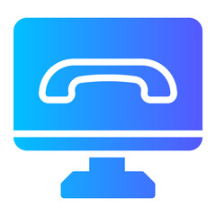 hang up gradient icon